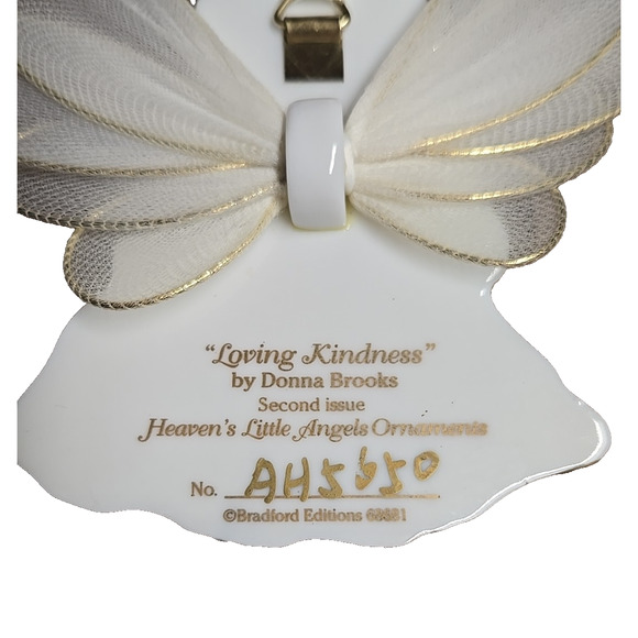 Bradford Editions Heavens Little Angels Ornament LOVING KINDNESS Ceramic - Picture 5 of 6